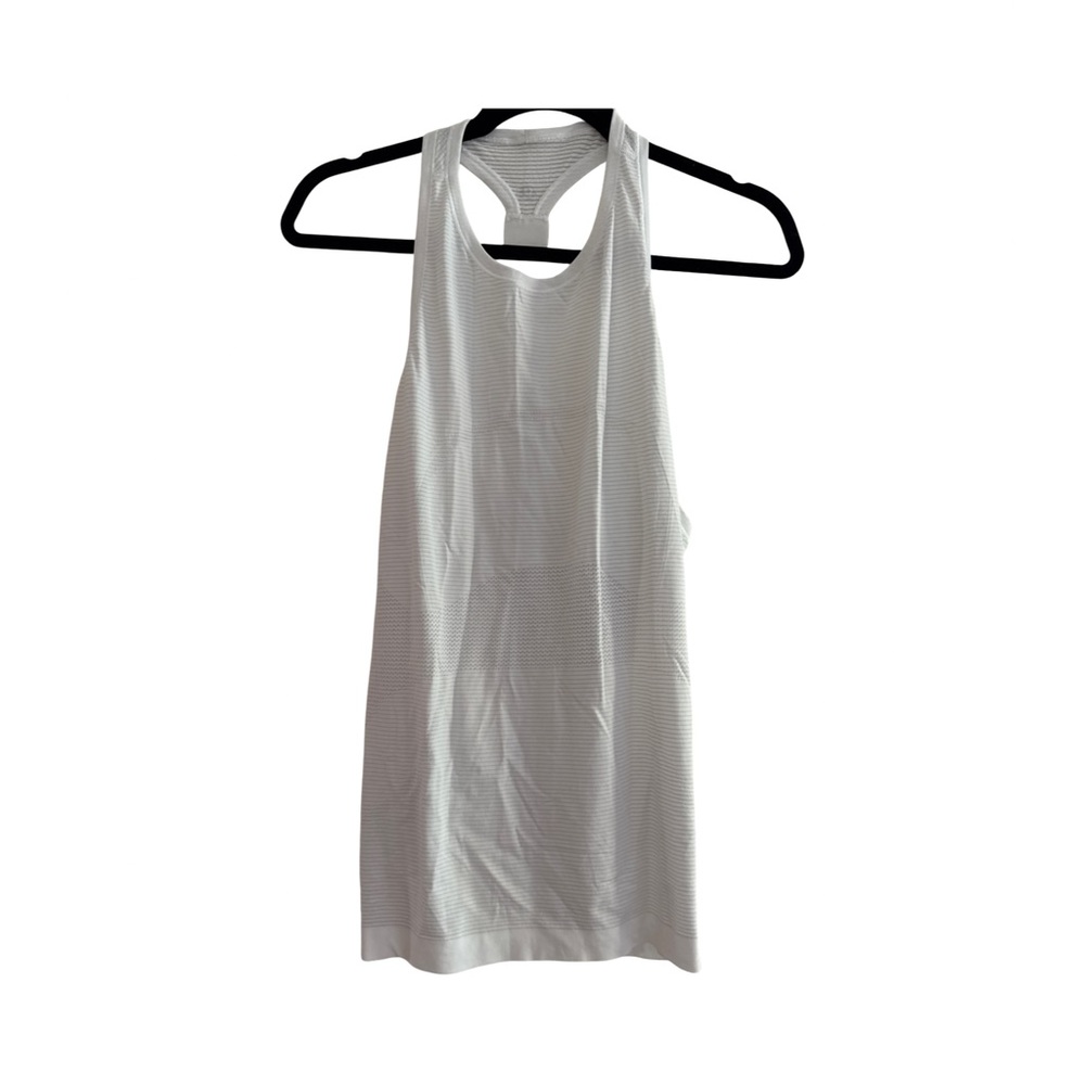 Lululemon Athletica White Backless Sleeveless Tank Top